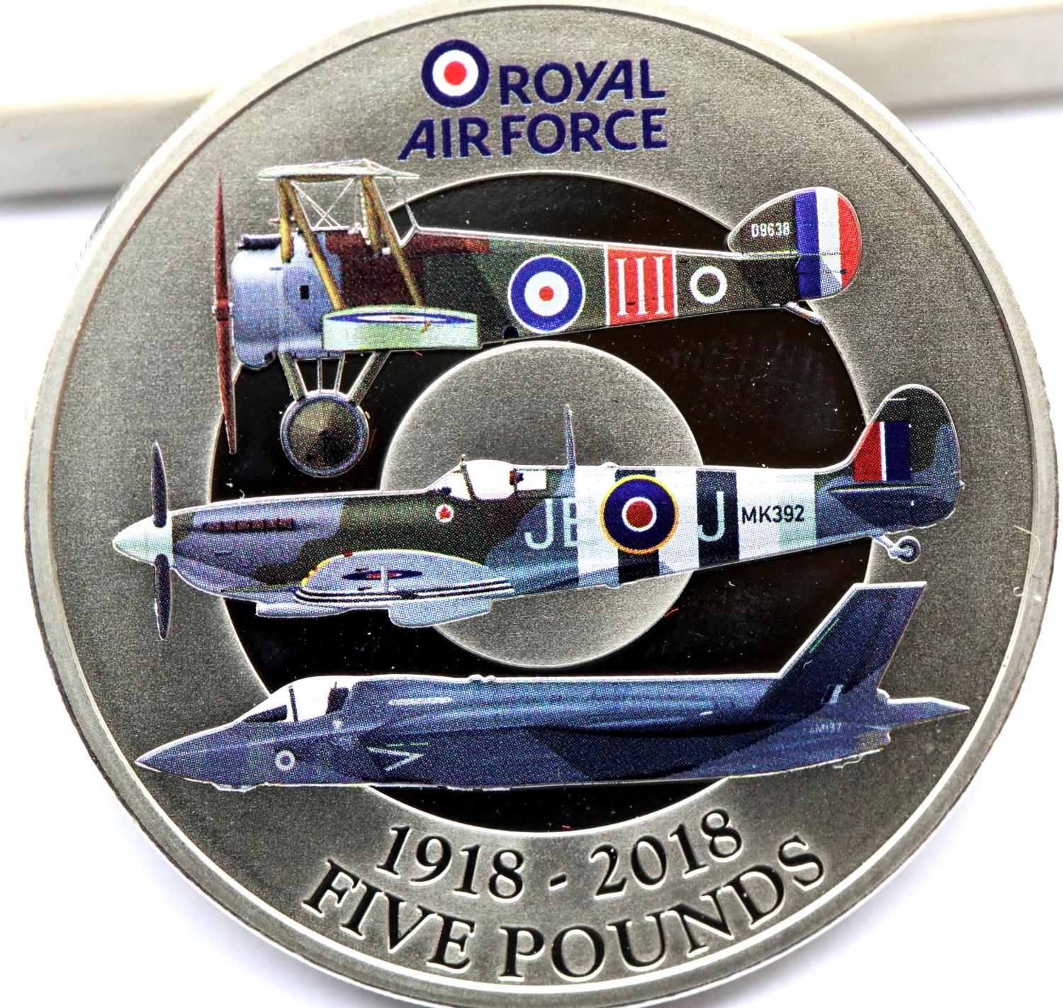 2018 - Five Pound Coin of Jersey - Royal Air Force Centenary. P&P Group 1 (£14+VAT for the first lot