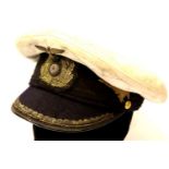 WWII German Kriegsmarine U-Boat Officers Cap. P&P Group 2 (£18+VAT for the first lot and £3+VAT