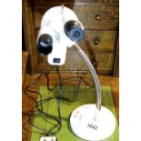 Flexible neck electric microscope lacking one eye piece. Not available for in-house P&P, contact