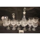 Collection of mixed crystal and glass including decanters. Not available for in-house P&P, contact