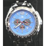 Henry Bridges new and boxed gents wristwatch with blue dial. P&P Group 1 (£14+VAT for the first