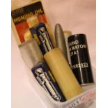 Mixed items including rubber bullet CS gas cartridge etc. P&P Group 2 (£18+VAT for the first lot and