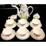 Portmeirion Ladies Garden pattern coffee set. This lot does not fall into our P&P groups, and as