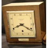 Kienzle Westminster mantel clock with arch glass door key and pendulum, working at lotting up and