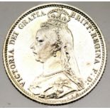 1887 - Silver Sixpence of Queen Victoria - Extremely Fine. P&P Group 1 (£14+VAT for the first lot