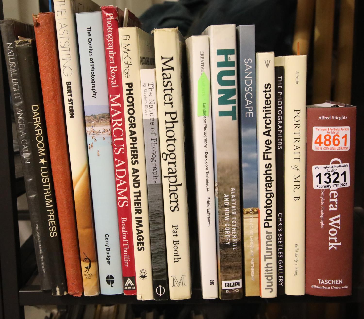 Shelf of photography books. P&P Group 3 (£25+VAT for the first lot and £5+VAT for subsequent lots)