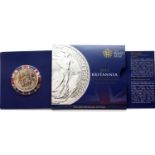 2012 silver £2 Britannia in Royal Mint sealed in packaging. P&P Group 1 (£14+VAT for the first lot