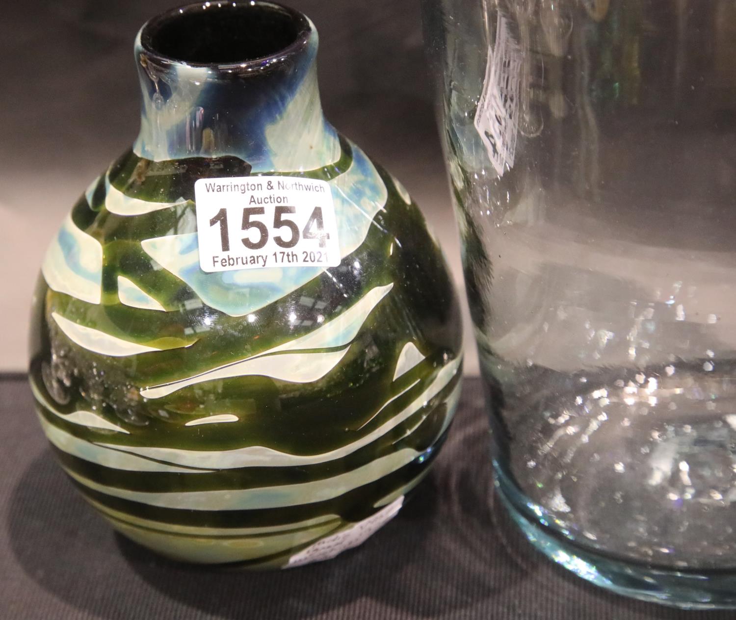Four studio glass vases. P&P Group 3 (£25+VAT for the first lot and £5+VAT for subsequent lots) - Image 3 of 6