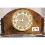 Mid century Mappin and Webb mantel clock, Not available for in-house P&P, contact Paul O'Hea at