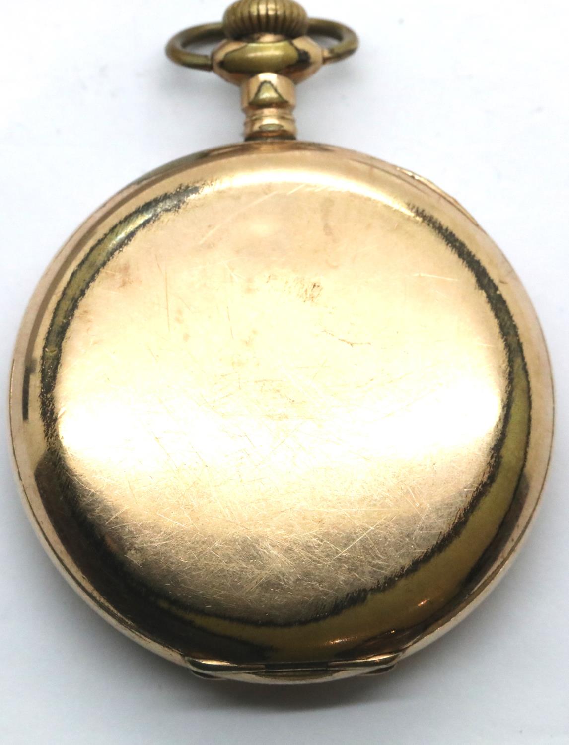 Waltham gold plated full hunter pocket watch, not working. P&P Group 1 (£14+VAT for the first lot - Image 3 of 3