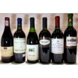 Six bottles of mixed red wine. Not available for in-house P&P, contact Paul O'Hea at Mailboxes on