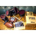 Russian vintage camera and a quantity of mixed camera lens boxes etc. P&P Group 3 (£25+VAT for the