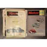Box of Motor magazines c.1960s. Not available for in-house P&P, contact Paul O'Hea at Mailboxes on