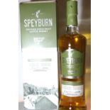 Boxed bottle of Speyburn single malt whisky. P&P Group 3 (£25+VAT for the first lot and £5+VAT for