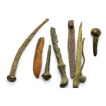 Bronze age - medieval tools, pins/implements. P&P Group 1 (£14+VAT for the first lot and £1+VAT