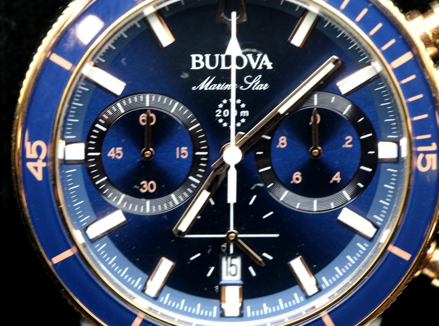 Gents Bulova Marine Star 200 wristwatch. P&P Group 1 (£14+VAT for the first lot and £1+VAT for - Image 2 of 3