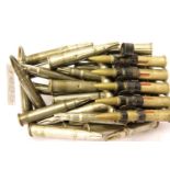 Box of blank firing used rounds (approximately 40), and a bullet clip. P&P Group 2 (£18+VAT for