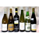 Six bottles of mixed white wine, Not available for in-house P&P, contact Paul O'Hea at Mailboxes