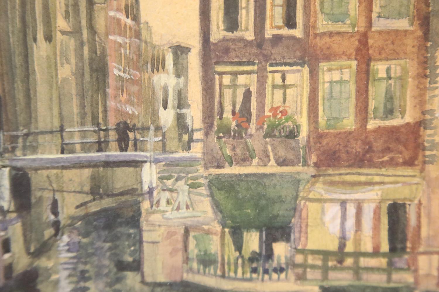 J Foden (19th century), watercolour of a Venetian scene, 24 x 36 cm. Not available for in-house P&P, - Image 3 of 3