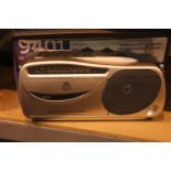 GPO9401 Radio Cassette Recorder with AM/FM Radio; boxed; working at time of lotting. P&P Group 2 (£