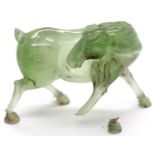 A late 19th / early 20th century Chinese glass horse. P&P Group 2 (£18+VAT for the first lot and £