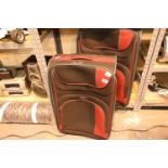 Two large canvas suitcases. Not available for in-house P&P, contact Paul O'Hea at Mailboxes on 01925