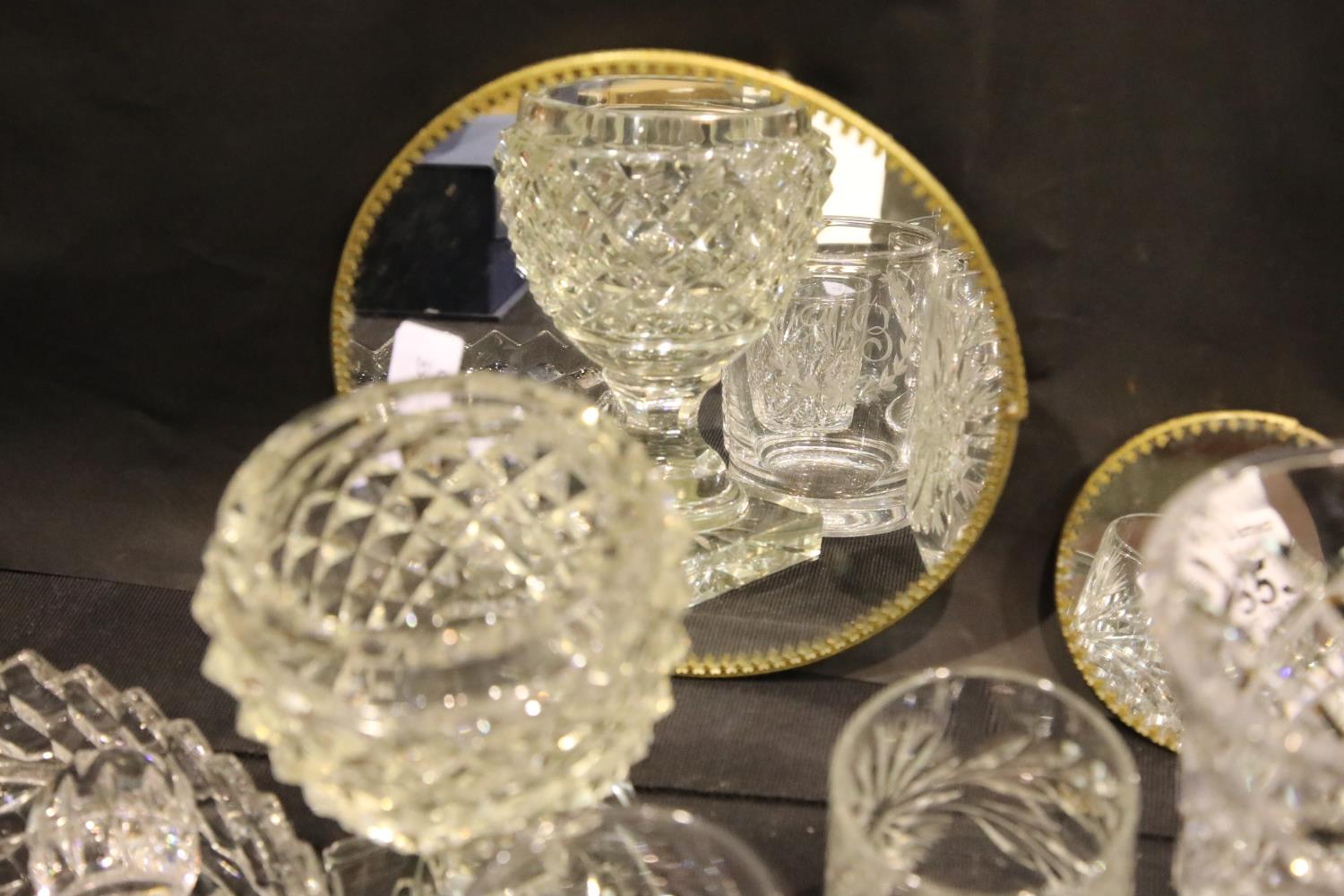 Collection of assorted crystal including five Webb sorbet glasses, a Waterford Crystal bowl and - Image 2 of 5