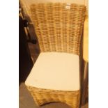 Wicker high back conservatory chair. Not available for in-house P&P, contact Paul O'Hea at Mailboxes