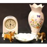 Three Aynsley items and two Beswick dogs. P&P Group 3 (£25+VAT for the first lot and £5+VAT for