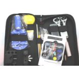 New old stock 147 piece watch repair tool kit in soft case with instructions. P&P Group 1 (£14+VAT