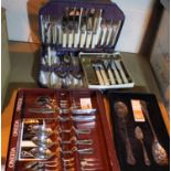 Selection of cased cutlery sets. P&P Group 2 (£18+VAT for the first lot and £3+VAT for subsequent