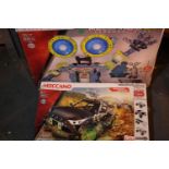 Boxed Meccan Tech personal robot and mountain rally car, believed complete but unchecked. P&P