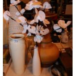 Four large ceramic vases. Not available for in-house P&P, contact Paul O'Hea at Mailboxes on 01925