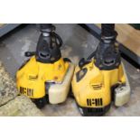 Two JCB petrol garden strimmers. Not available for in-house P&P, contact Paul O'Hea at Mailboxes