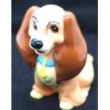 Disney ceramic lady from the Lady and the Tramp series, H: 9 cm. P&P Group 1 (£14+VAT for the