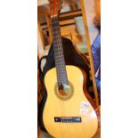 Child's herald six string acoustic guitar with soft case. Not available for in-house P&P, contact