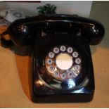 Black GPO746 Retro push button telephone replica of the 1970s GPO746 classic, compatible with modern