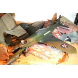 Military model aircraft in need of restoration. Not available for in-house P&P, contact Paul O'Hea