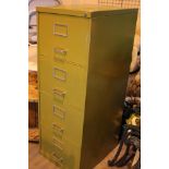 Metal four drawer filing cabinet. Not available for in-house P&P, contact Paul O'Hea at Mailboxes on