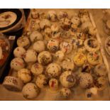 Large collection of ceramic pomanders including Masons example. Not available for in-house P&P,