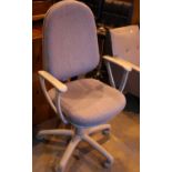Modern upholstered office chair. Not available for in-house P&P, contact Paul O'Hea at Mailboxes