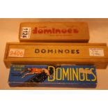 Three sets of vintage dominoes. P&P Group 1 (£14+VAT for the first lot and £1+VAT for subsequent