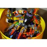 Lego head box of mixed fantasy robot figurines. P&P Group 2 (£18+VAT for the first lot and £3+VAT