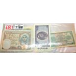 Sleeve containing a selection of old world banknotes including Tunisia, Burma etc. P&P Group 1 (£