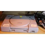 Playstation 1 with controller and leads. P&P Group 1 (£14+VAT for the first lot and £1+VAT for