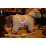 Unused Mothercare type soft rocking horse on rockers. Not available for in-house P&P, contact Paul