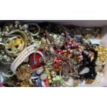 Box of mixed costume jewellery. P&P Group 2 (£18+VAT for the first lot and £3+VAT for subsequent