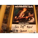 signed poster by Martin Turner, lead guitarist with Wishbone Ash. P&P Group 1 (£14+VAT for the first