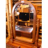 Large freestanding pine dressing table mirror. Not available for in-house P&P, contact Paul O'Hea at