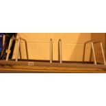 Aluminium three space bike rack. Not available for in-house P&P, contact Paul O'Hea at Mailboxes